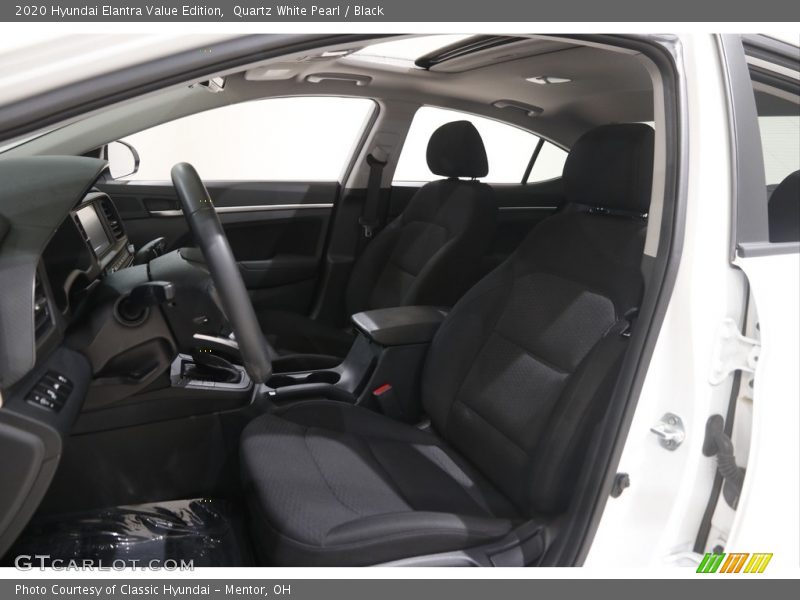 Quartz White Pearl / Black 2020 Hyundai Elantra Value Edition