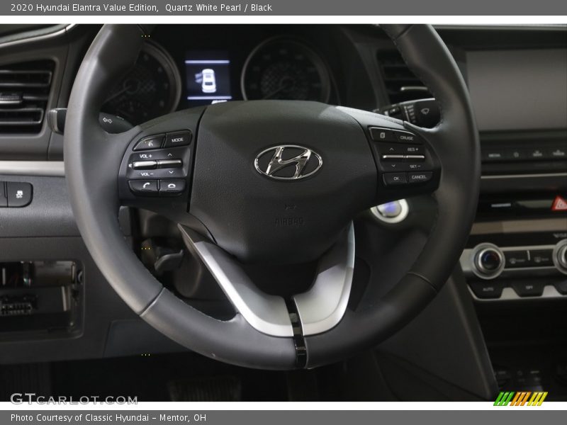 Quartz White Pearl / Black 2020 Hyundai Elantra Value Edition