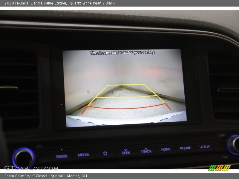 Quartz White Pearl / Black 2020 Hyundai Elantra Value Edition