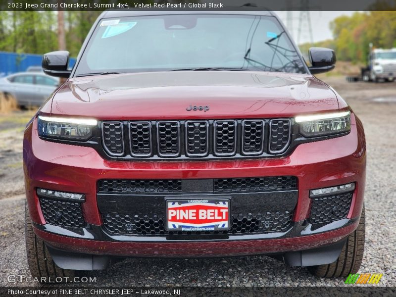 Velvet Red Pearl / Global Black 2023 Jeep Grand Cherokee L Summit 4x4