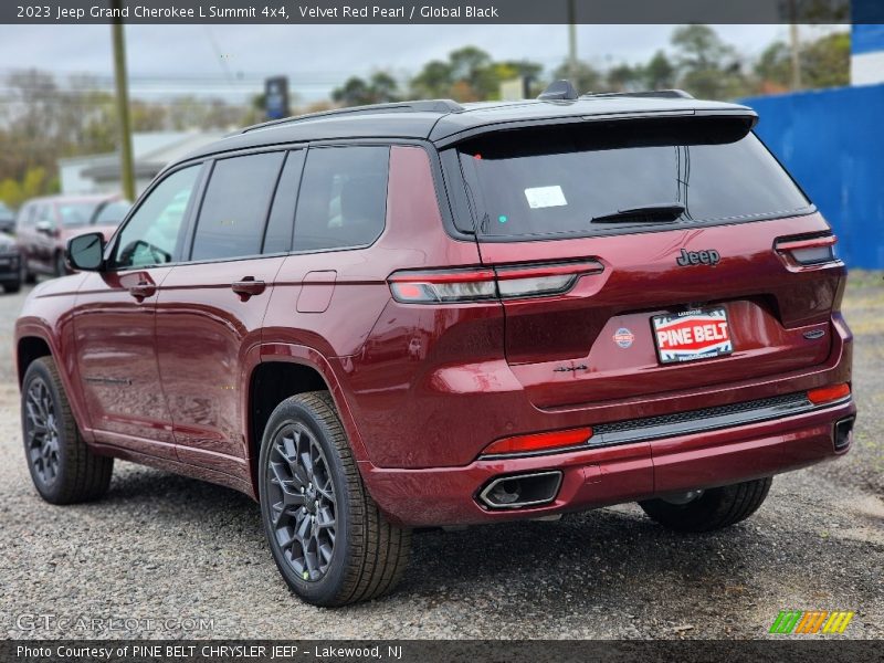 Velvet Red Pearl / Global Black 2023 Jeep Grand Cherokee L Summit 4x4