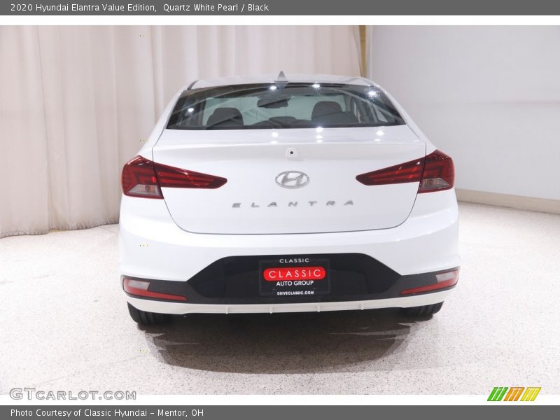 Quartz White Pearl / Black 2020 Hyundai Elantra Value Edition