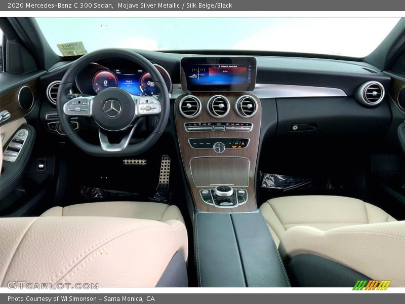 Mojave Silver Metallic / Silk Beige/Black 2020 Mercedes-Benz C 300 Sedan