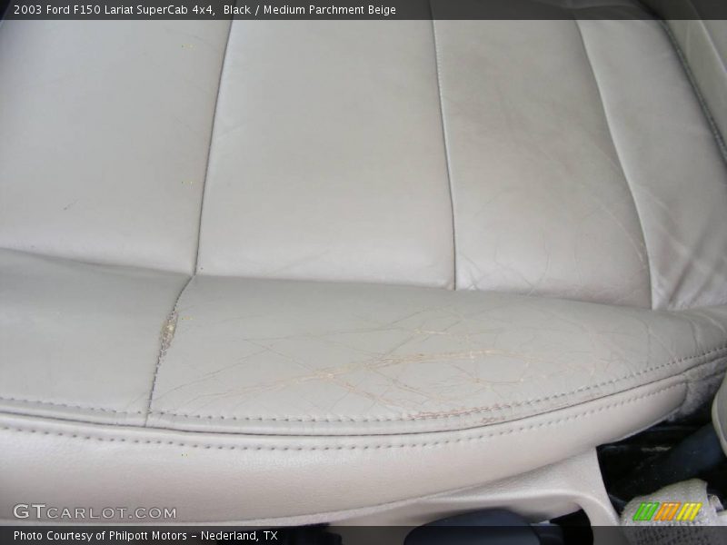 Black / Medium Parchment Beige 2003 Ford F150 Lariat SuperCab 4x4