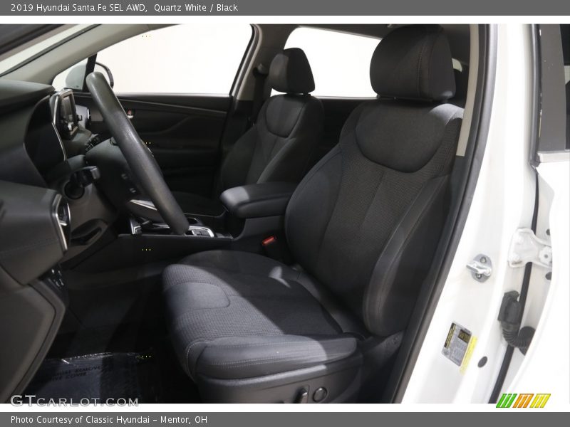 Quartz White / Black 2019 Hyundai Santa Fe SEL AWD