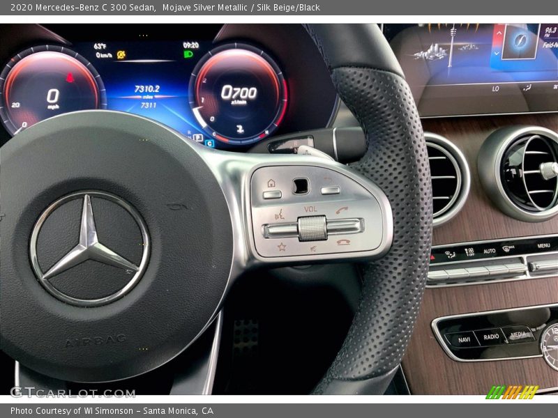 Mojave Silver Metallic / Silk Beige/Black 2020 Mercedes-Benz C 300 Sedan