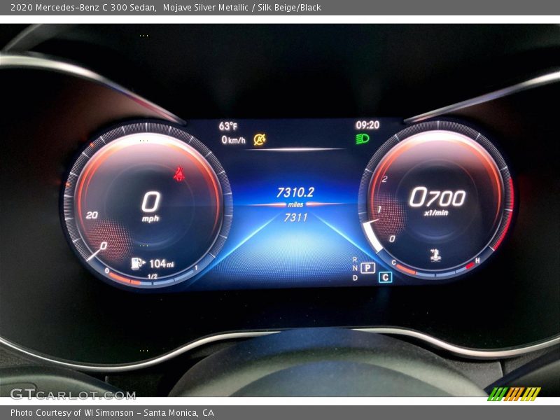 Mojave Silver Metallic / Silk Beige/Black 2020 Mercedes-Benz C 300 Sedan