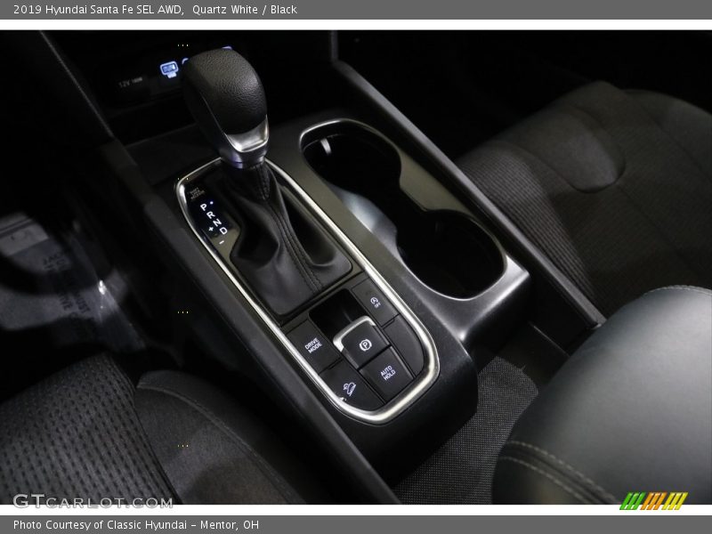 Quartz White / Black 2019 Hyundai Santa Fe SEL AWD