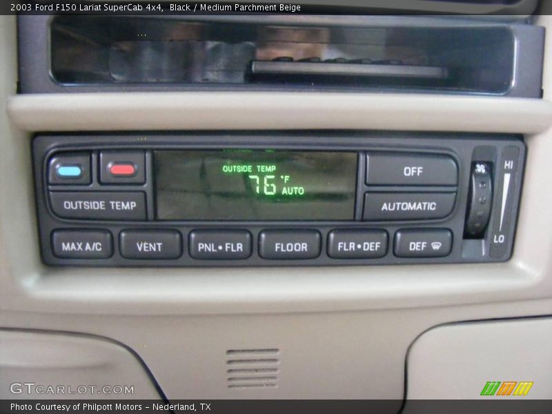 Black / Medium Parchment Beige 2003 Ford F150 Lariat SuperCab 4x4