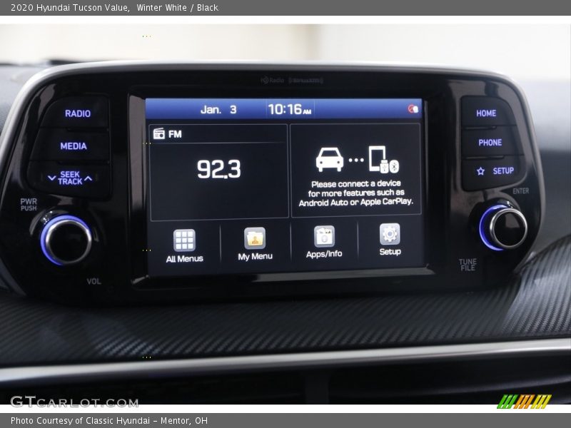 Winter White / Black 2020 Hyundai Tucson Value