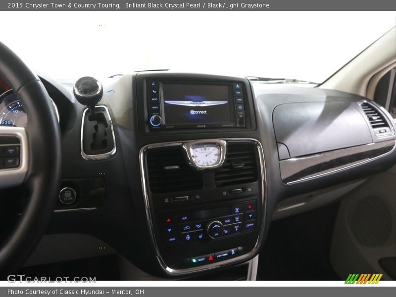 Brilliant Black Crystal Pearl / Black/Light Graystone 2015 Chrysler Town & Country Touring