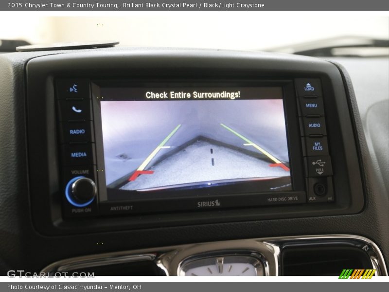 Brilliant Black Crystal Pearl / Black/Light Graystone 2015 Chrysler Town & Country Touring