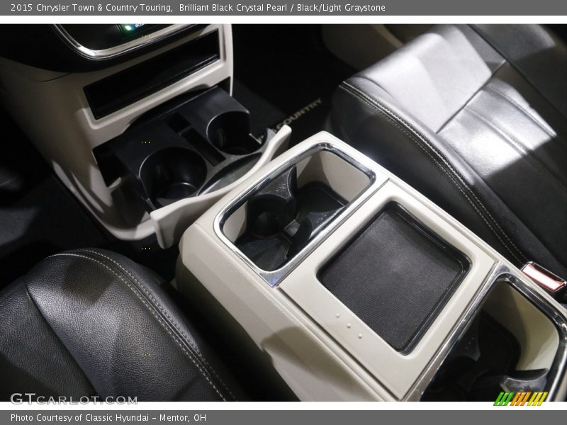 Brilliant Black Crystal Pearl / Black/Light Graystone 2015 Chrysler Town & Country Touring