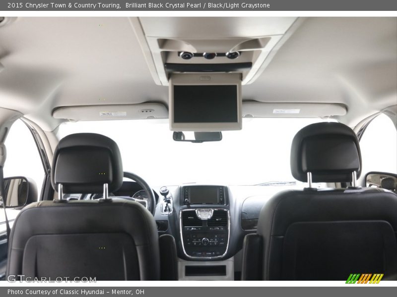 Brilliant Black Crystal Pearl / Black/Light Graystone 2015 Chrysler Town & Country Touring