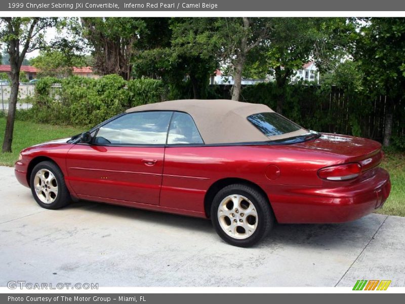 Inferno Red Pearl / Camel Beige 1999 Chrysler Sebring JXi Convertible