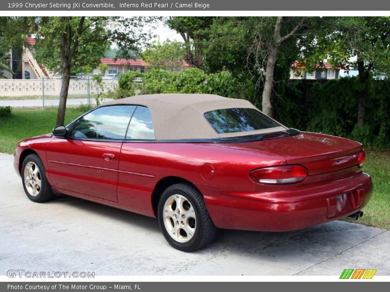 Inferno Red Pearl / Camel Beige 1999 Chrysler Sebring JXi Convertible