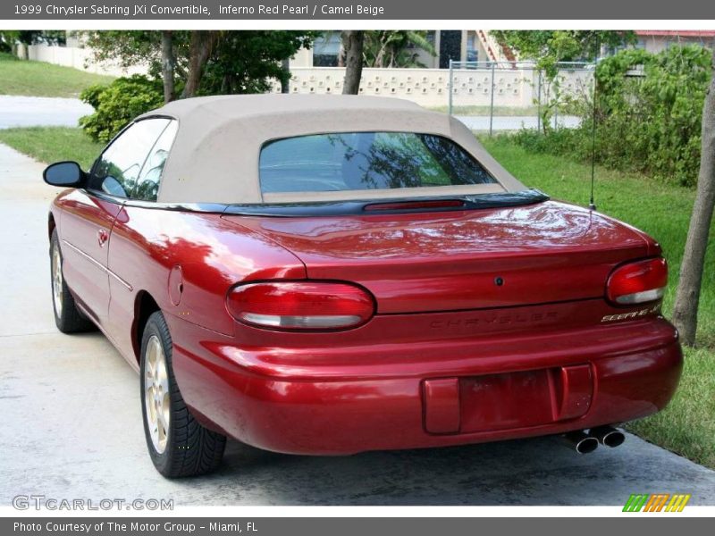 Inferno Red Pearl / Camel Beige 1999 Chrysler Sebring JXi Convertible