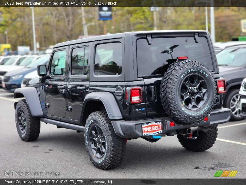 Black / Black 2023 Jeep Wrangler Unlimited Willys 4XE Hybrid