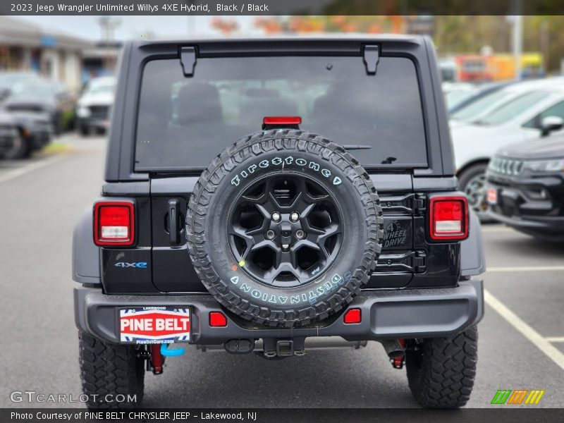 Black / Black 2023 Jeep Wrangler Unlimited Willys 4XE Hybrid