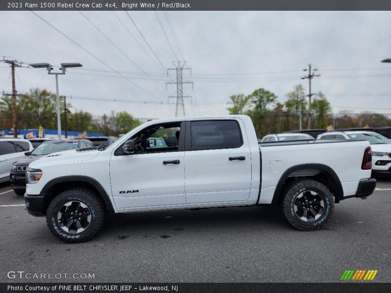 Bright White / Red/Black 2023 Ram 1500 Rebel Crew Cab 4x4