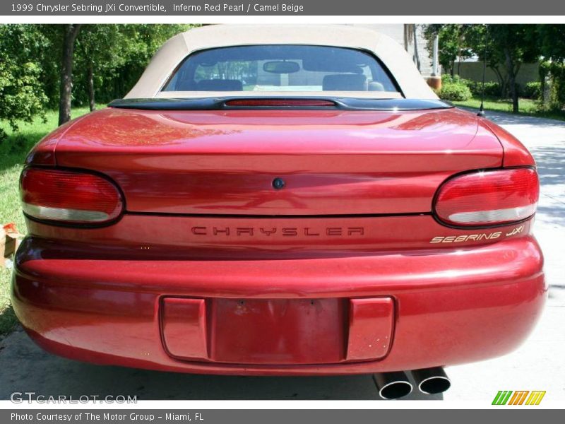 Inferno Red Pearl / Camel Beige 1999 Chrysler Sebring JXi Convertible