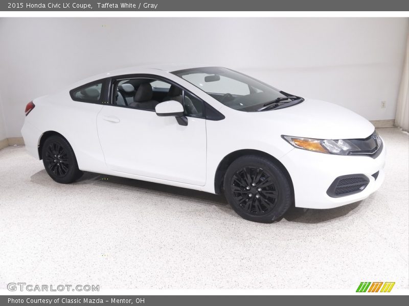 Taffeta White / Gray 2015 Honda Civic LX Coupe