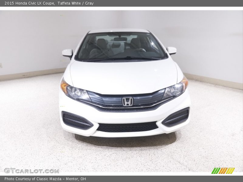 Taffeta White / Gray 2015 Honda Civic LX Coupe