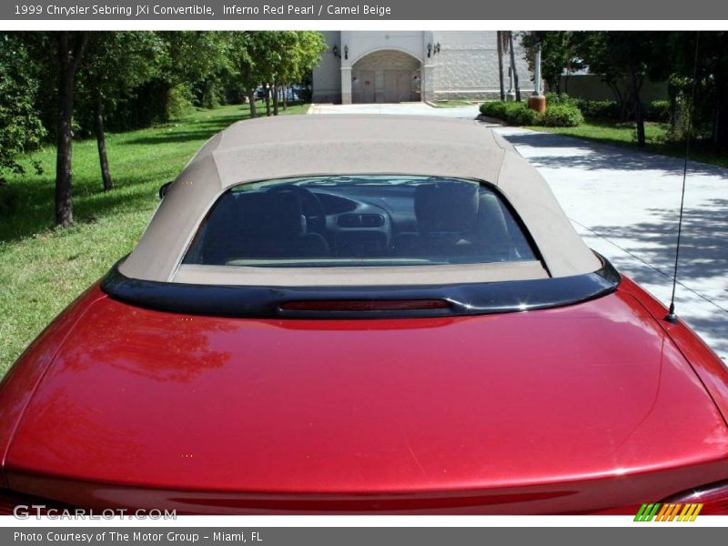 Inferno Red Pearl / Camel Beige 1999 Chrysler Sebring JXi Convertible