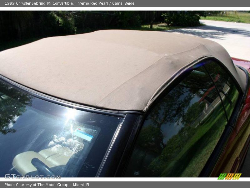 Inferno Red Pearl / Camel Beige 1999 Chrysler Sebring JXi Convertible