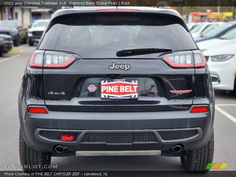 Diamond Black Crystal Pearl / Black 2022 Jeep Cherokee Trailhawk 4x4
