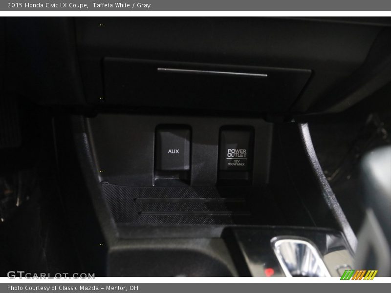 Taffeta White / Gray 2015 Honda Civic LX Coupe