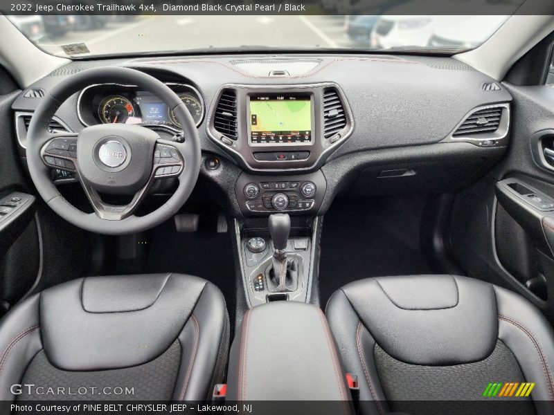 Diamond Black Crystal Pearl / Black 2022 Jeep Cherokee Trailhawk 4x4