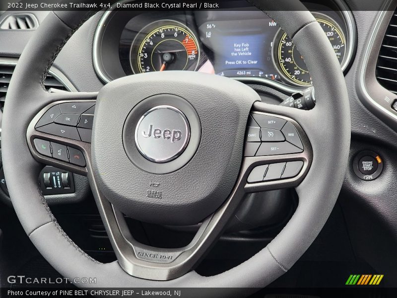 Diamond Black Crystal Pearl / Black 2022 Jeep Cherokee Trailhawk 4x4
