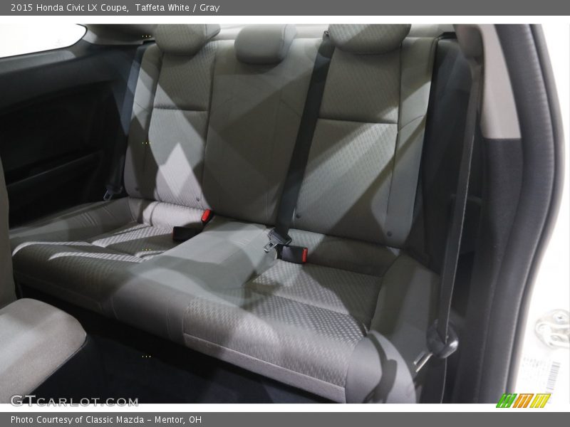 Taffeta White / Gray 2015 Honda Civic LX Coupe