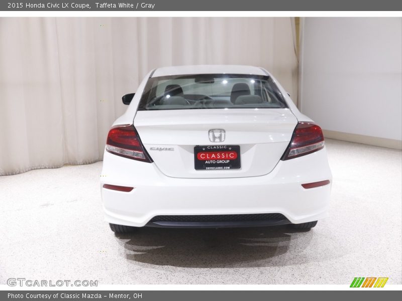 Taffeta White / Gray 2015 Honda Civic LX Coupe