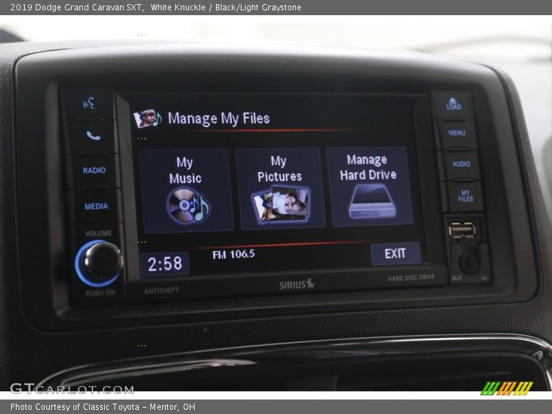 White Knuckle / Black/Light Graystone 2019 Dodge Grand Caravan SXT