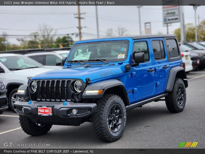 Hydro Blue Pearl / Black 2023 Jeep Wrangler Unlimited Willys 4XE Hybrid