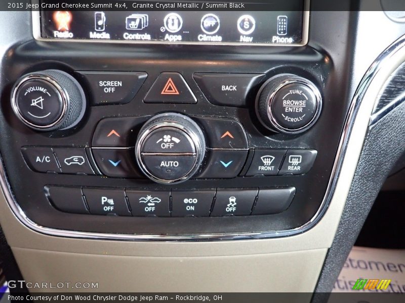 Granite Crystal Metallic / Summit Black 2015 Jeep Grand Cherokee Summit 4x4