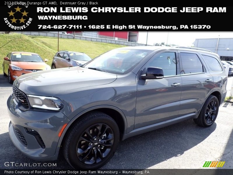 Destroyer Gray / Black 2021 Dodge Durango GT AWD