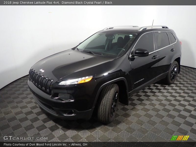 Diamond Black Crystal Pearl / Black 2018 Jeep Cherokee Latitude Plus 4x4
