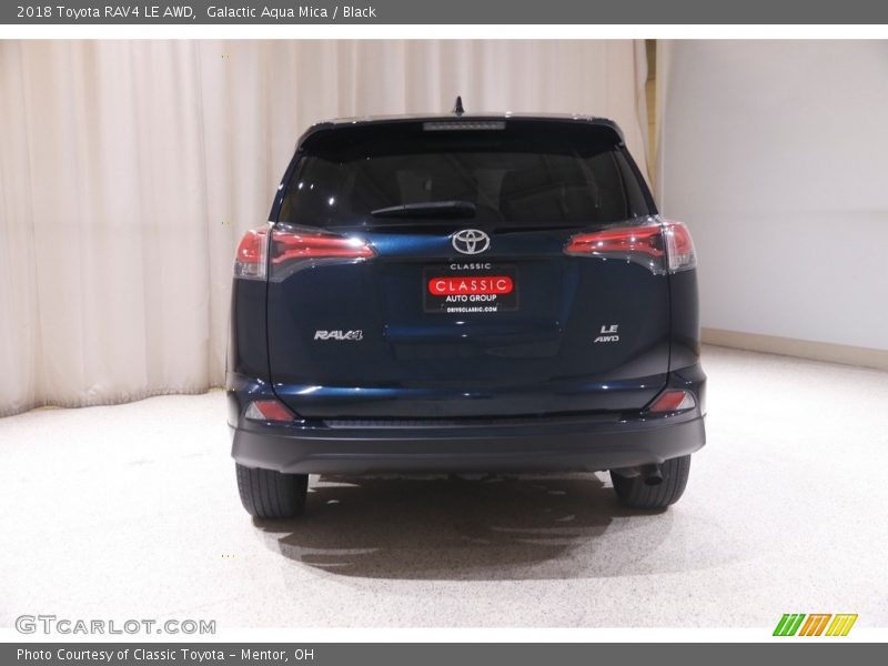 Galactic Aqua Mica / Black 2018 Toyota RAV4 LE AWD