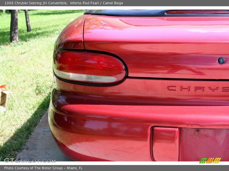 Inferno Red Pearl / Camel Beige 1999 Chrysler Sebring JXi Convertible