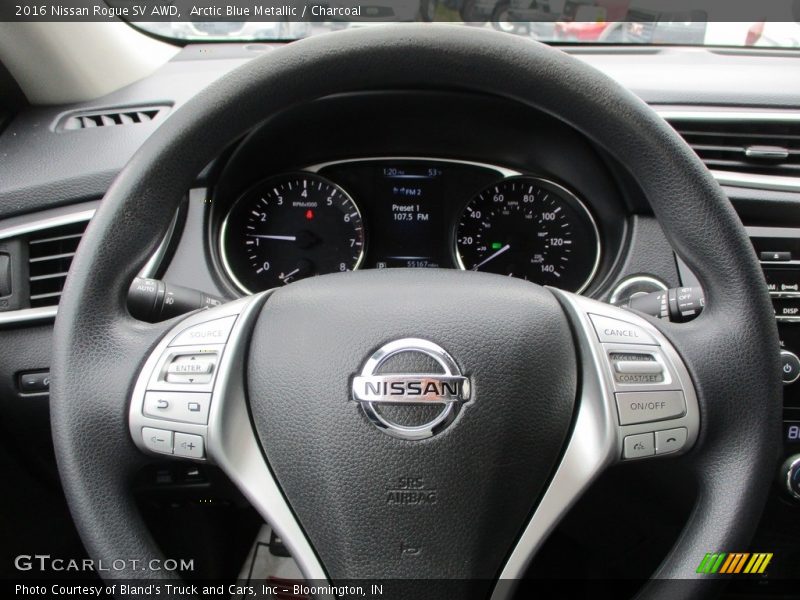 Arctic Blue Metallic / Charcoal 2016 Nissan Rogue SV AWD