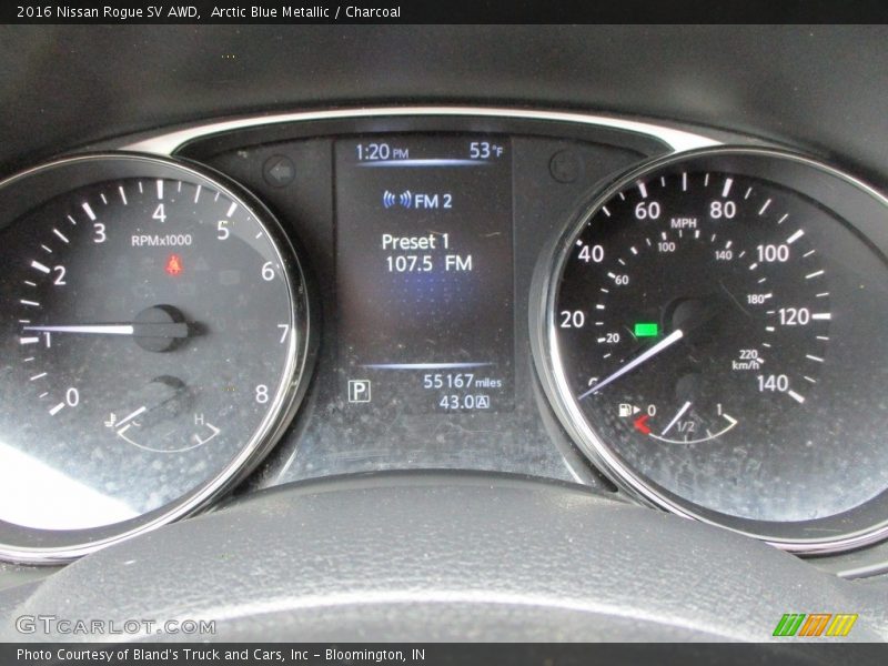 Arctic Blue Metallic / Charcoal 2016 Nissan Rogue SV AWD