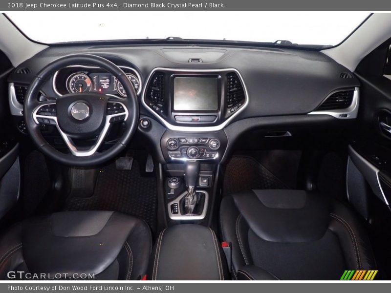 Diamond Black Crystal Pearl / Black 2018 Jeep Cherokee Latitude Plus 4x4