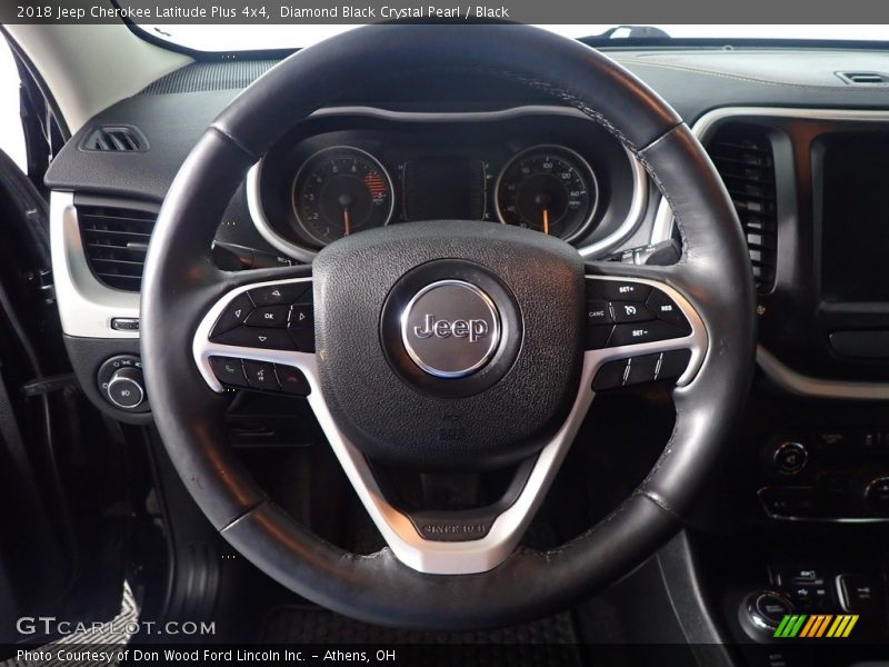 Diamond Black Crystal Pearl / Black 2018 Jeep Cherokee Latitude Plus 4x4