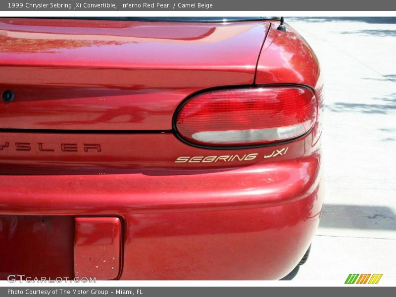 Inferno Red Pearl / Camel Beige 1999 Chrysler Sebring JXi Convertible