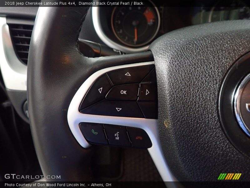 Diamond Black Crystal Pearl / Black 2018 Jeep Cherokee Latitude Plus 4x4