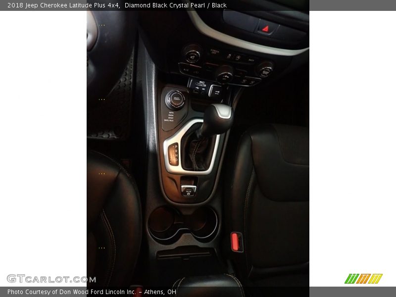 Diamond Black Crystal Pearl / Black 2018 Jeep Cherokee Latitude Plus 4x4