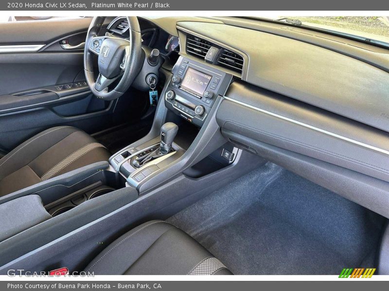 Platinum White Pearl / Black 2020 Honda Civic LX Sedan